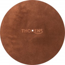 Leather turntable mat Brown